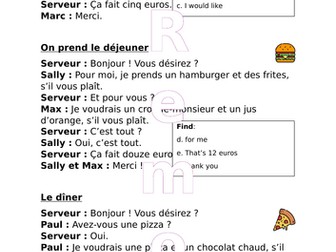 Mini French food ordering