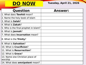 GCSE RE Paper 1 & 2- EXAM PRACTICE 2026 AQA