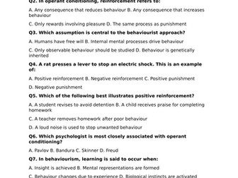 AQA A-Level Psychology – Social Learning Theory (SLT) Lesson Pack | AO1, AO2 & AO3 + Exam Practice