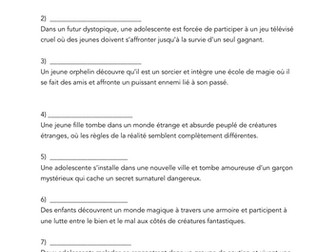 Trouvez les livres - Book week activity for French