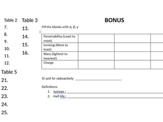 Round robin Physics class activity