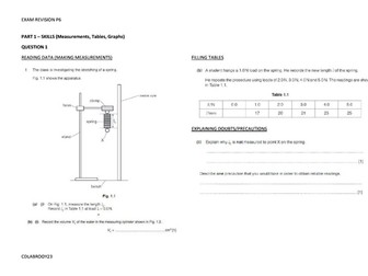 Physics paper 6 Revision