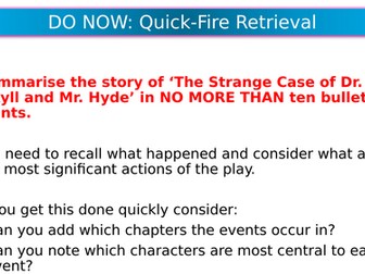 AQA GCSE English Literature - Revision sessions on 'Jekyll and Hyde'