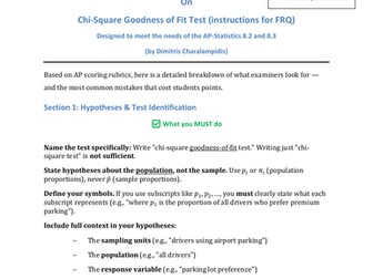8.2 8.3 Chi Square Goodness of Fit test (FRQ instructions)