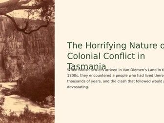 British Colonisation of Tasmania Slideshow Presentation