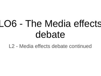 CTEC L3 Digital Media. Unit 1. LO6: Media affects debate