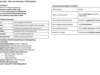 1960s mystery - Where has Helen been?