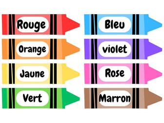 KS1/KS2 French: Colours Flashcards & Rainbow Colouring Activity