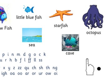 Rainbow Fish word and phonics mat