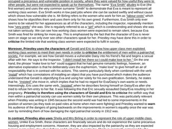 Model Essay Inspector Calls Role of Women