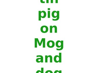 Read Write Inc based word reading homework pack