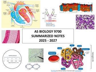 AS Biology 9700 Summarised Notes