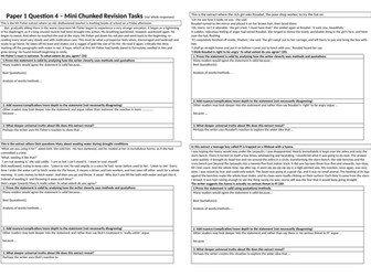 Paper 1 Question 4 Mini Chunked Tasts