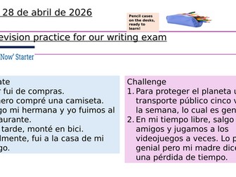 Writing GCSE Revision and practice AQA GCSE 2026