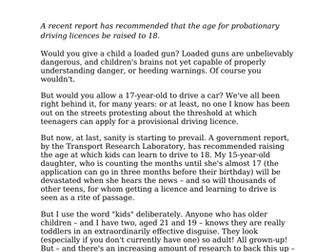 AQA Paper 2 Question 3 (3 Full lessons)