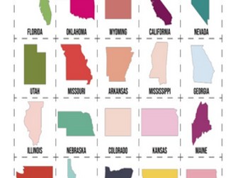 50 States USA Bingo