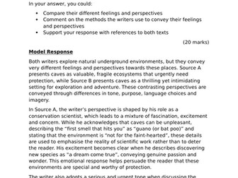 Language Paper 2 Q4 Model- Caves