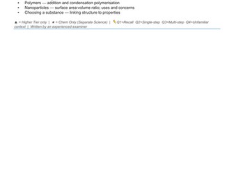 AQA GCSE Chemistry: Bonding, Structure and Properties- Complete Exam Revision Pack