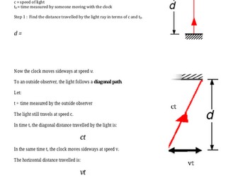 Time dilation HE taster lesson Yr12-13