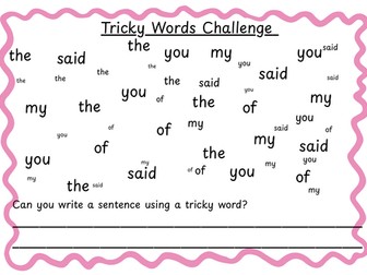 Tricky Word Challenges