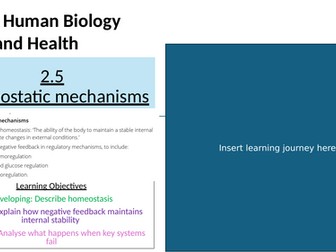 AAQ Health and Social Care Unit 2 Human Biology and Health 2.5 Homeostatic mechanisms