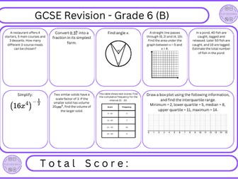 GCSE Maths Revision - Grade 6