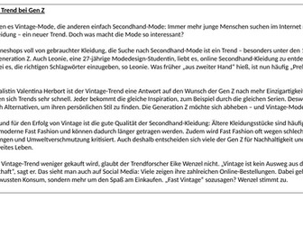DW Mode Reading German A Level