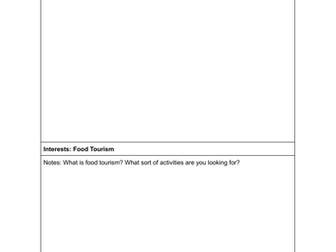 Travel and Tourism BTEC Pearson Compo 1 Visitor Profile Notes Table NEWQUAY_RETIRED