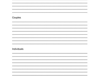 T&T BTEC notes table (visitor types plus profile and destination)