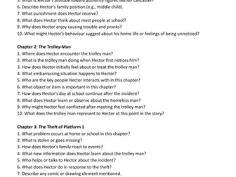 The Night Bus Hero by Onjali Q. Raúf - ten questions for each chapter.