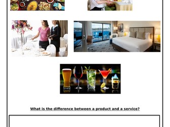GCSE Hospitality & Catering – Revision Worksheet: Products vs Services
