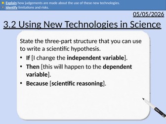 OCR AAQ in Applied Science: 3.2 Using New Technologies in Science