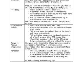 Drama Practitioner SOW