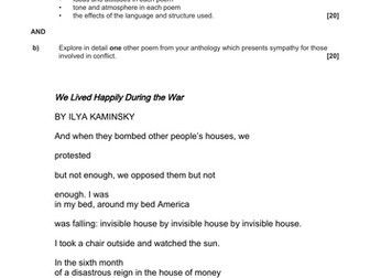 OCR GCSE English Lit p2 New poetry