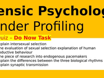 Offender Profiling AQA Psychology Forensics