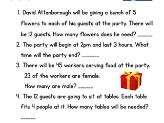 KS2 David Attenborough's 100th Birthday Maths