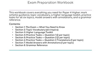 New Edexcel (2024) GCSE Higher French Writing workbook