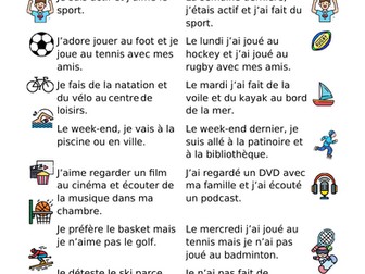 Past vs Present hobbies French