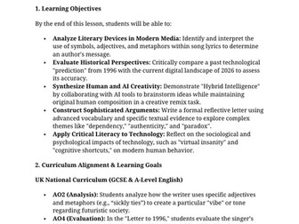 AI Ethics & Song Analysis (Rubric + Key)