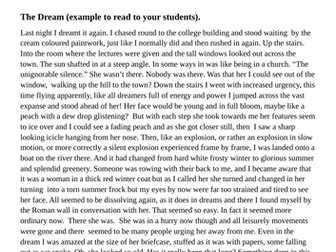 Write about a dream