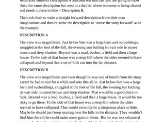Getting description to move the story forward