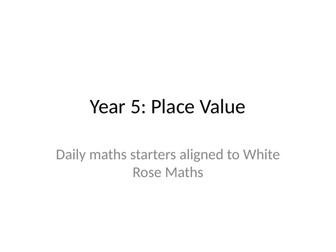 yr 5 whole year maths starter questions