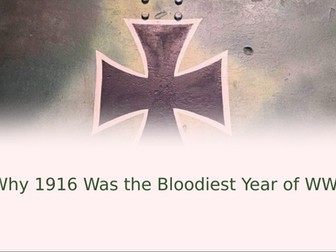 1916 Western Front Battles of WWI Slideshow Presentation
