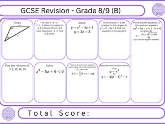 GCSE Maths Revision - Grade 8/9