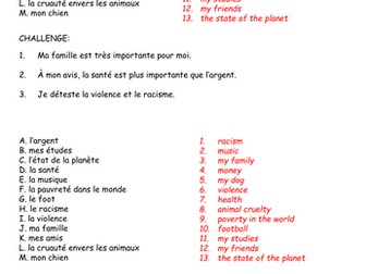 Studio 3 - module 5 unit 2 - mes priorités