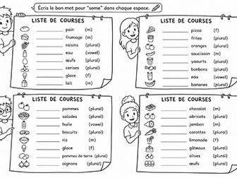French food du / de la etc