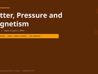 Matter, Pressure and Magnetism