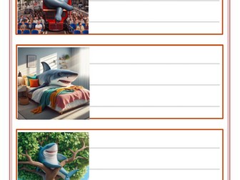 The Sea Animal is...positional language sentence prompts