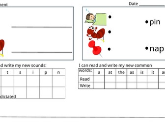 Block Assessments initial sounds and frys common words