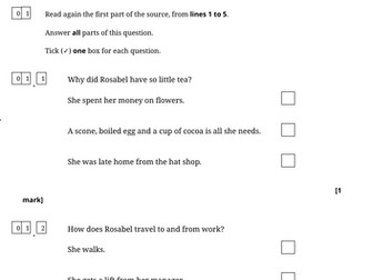 AQA GCSE English Language Paper 1 Rosabel updated for 2026